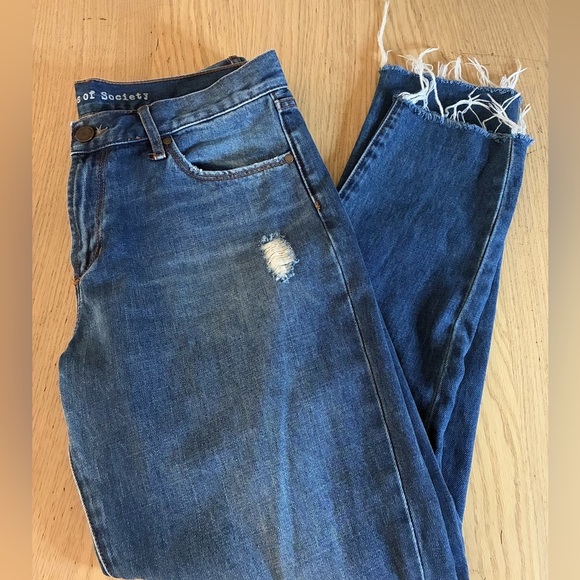 Articles of Society Blue Women's Ankle Skinny Slightly Distressed Denim Jeans 27 - Picture 8 of 16